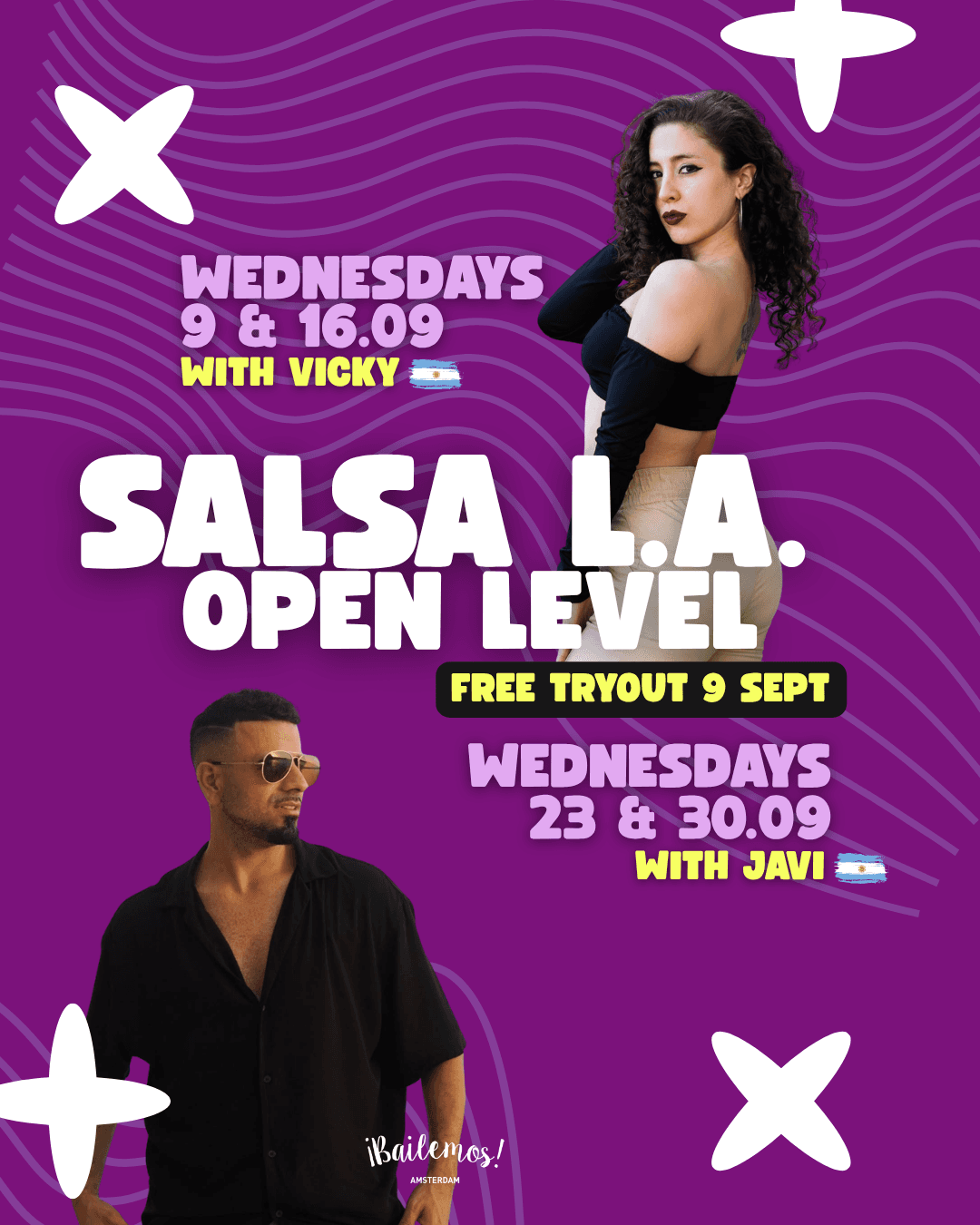 Salsa L.A. Open Level dance class at Bailemos Amsterdam