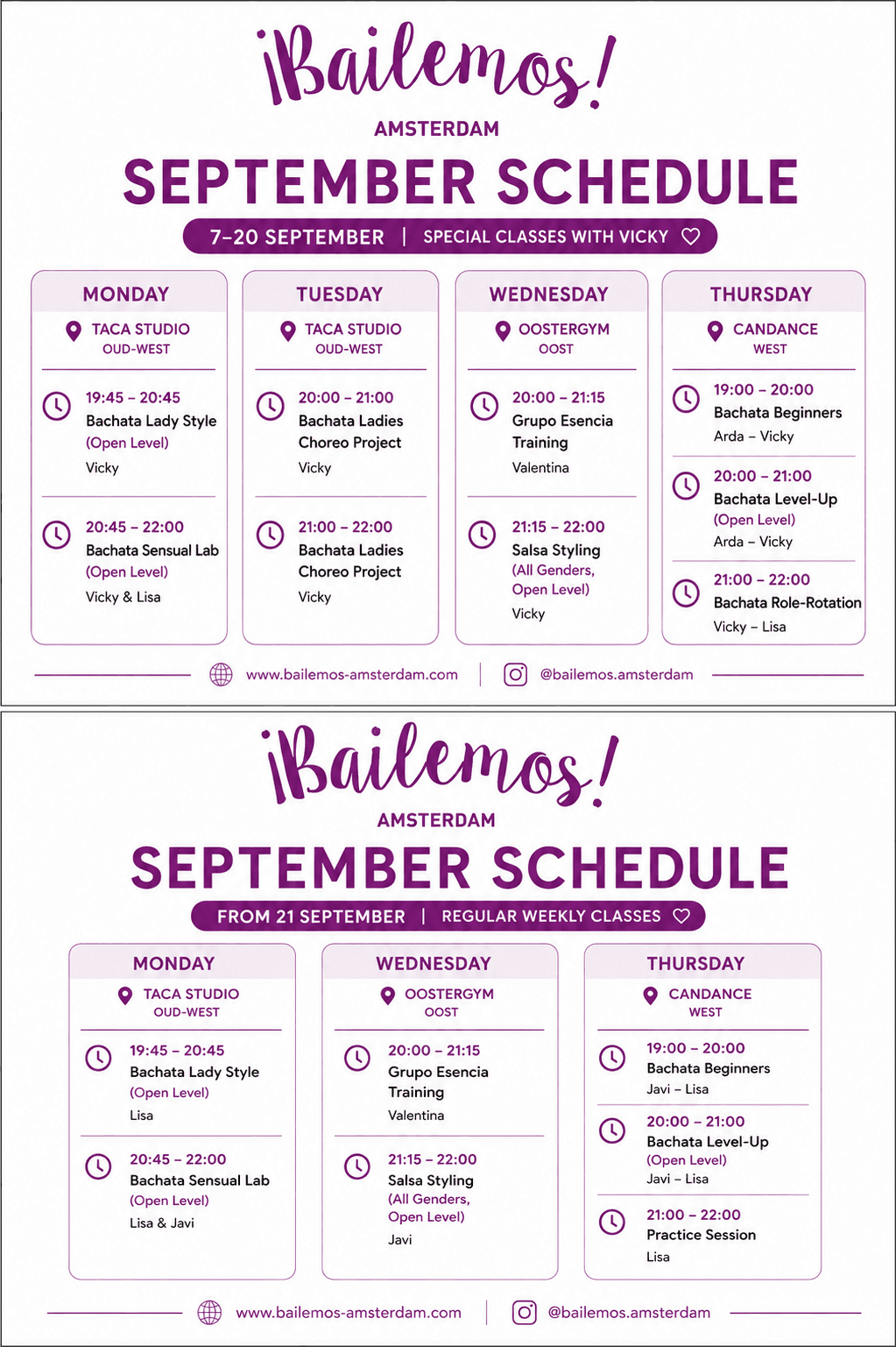 Schedule