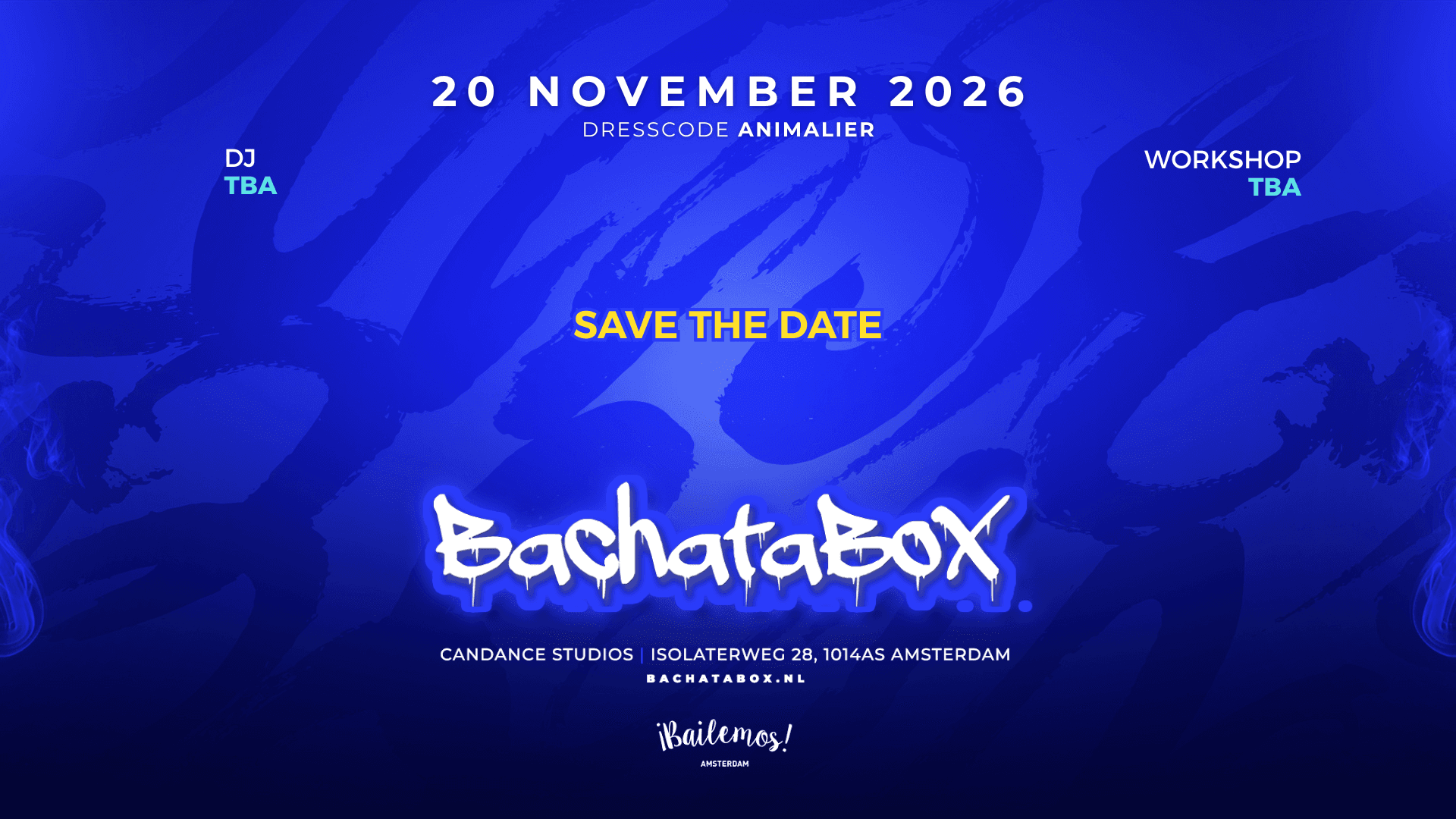 Bachatabox Amsterdam November 20 event poster